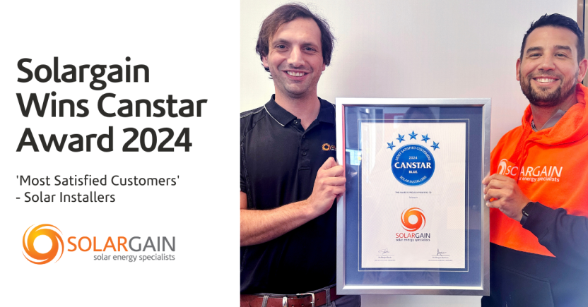 Solargain Wins Canstar Award 2024